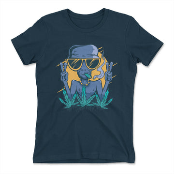 Alien Joint Womens T-Shirt in Midnight Navy color